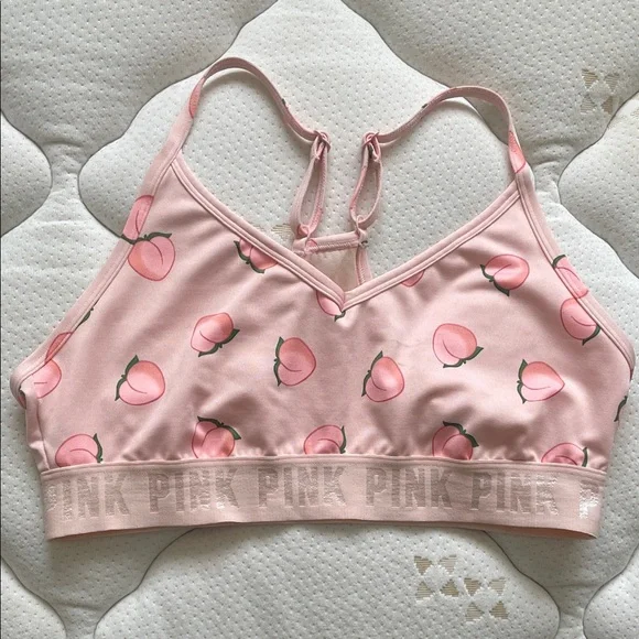 PINK Victoria's Secret Peach Print Bra - Picture 1 of 3